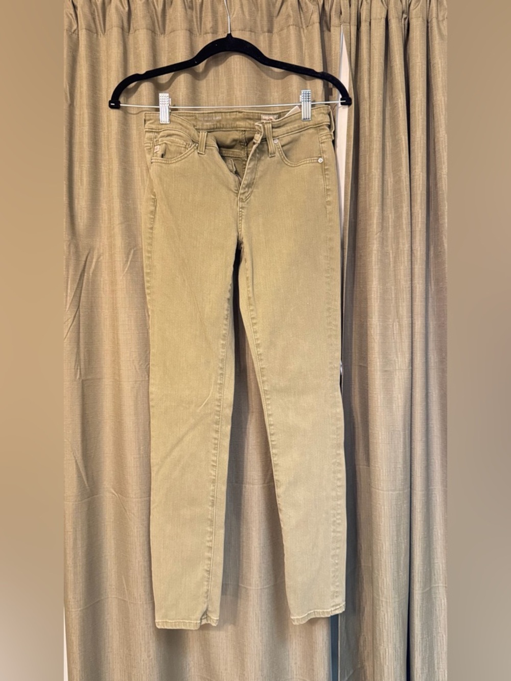 AG Adriano Goldschmied Skinny Jeans in Light Green